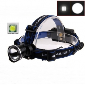 AloneFire HP87 Cree XM-L T6 LED Zoom led Headlight Headlamp for 1/2x18650 -black