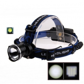 AloneFire HP87 Cree Xpe Q5 LED Zoom led Headlight Headlamp for 1/2x18650 battery -black