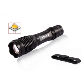 UltraFire E007 CREE XM-L2 LED 2200Lumens Zoomable cree Flashlight Torch For 3xAAA or 1x18650 battery with flashlight holster