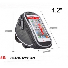 ROSWHEEL 11810S 4.2" Bike Bicycle Cycle Cycling Frame Tube Panniers Waterproof Touchscreen Phone Case Bag