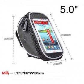ROSWHEEL 11810M 4.7-5.0" Bike Bicycle Cycle Cycling Frame Tube Panniers Waterproof Touchscreen Phone Case Bag