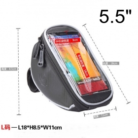 ROSWHEEL 11810L 5.5" Bike Bicycle Cycle Cycling Frame Tube Panniers Waterproof Touchscreen Phone Case Bag