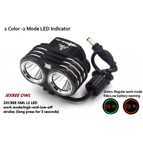 JEXREE OWL 2xCREE XM-L2 LED Bike Light 4-Mode 1800LM Bicycle Lamp ( 1 set )