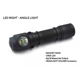 Mini led headlight Cree XR-E 85lumens LED Right Angle light