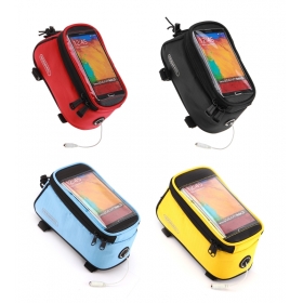 ROSWHEEL 4.2" 4.8" 5.5" Bike Bicycle Cycle Cycling Frame Tube Panniers Waterproof Touchscreen Phone Case Reflective Bag-Red, blue, green,black