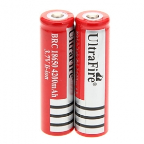 UltraFire high capacity BRC18650 4200mAh 3.7V Protection Rechargeable Battery (2 pc)