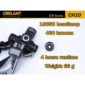 Crelant CH10 LED headlamp Cree XM-L2 LED Stepless Dimming Headlight rechargeable LED headlamp