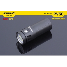 Scubalamp PV50 100m diving torch/New photo&video lights 5000 lumens 10*CREE LED including UV and Red light