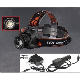 NEW! AloneFire HP78 Cree XM-L T6 LED 2000LM Zoom led Headlamp Headlight with AC charger/car charger