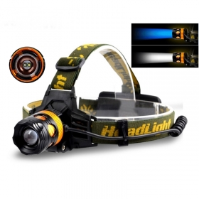 AloneFire HP82 Cree XPE Q5 2 LED Blue white Double light source Zoom led Headlamp Headlight for 1/2x18650 rechargeable battery
