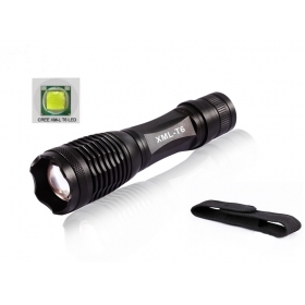 UltraFire E007 CREE XM-L T6 LED 2000Lumens Zoomable cree Flashlight Torch For 3xAAA or 1x18650 battery with flashlight holster