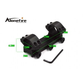 AloneFire L2006 25.4mm one piece scope mount high type 21mm rail riflescope ring with stop pin (1PC)