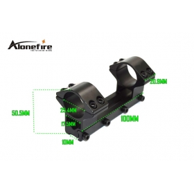 25GZ/M-17 25.4mm Double Scope Mount High Profile See Through Rings Dovetail 10mm Dovetail Rail (1PC)