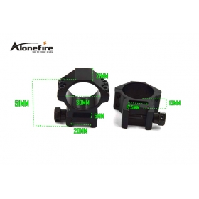 30DK-2/M-18 Hunting High Scope Mount 30mm Rings for Weaver Picatinny 20mm Rail For Optics sight Accessories(1Pair)