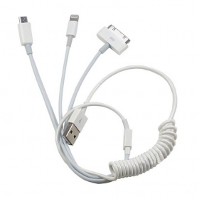 3 in 1 100cm Mobile Phone USB Cable Charging Charger Cable for Samsung iPhone 4 6 6 Plus 5 5S iPad 4 air mini 1 2 Match Newest IOS 8