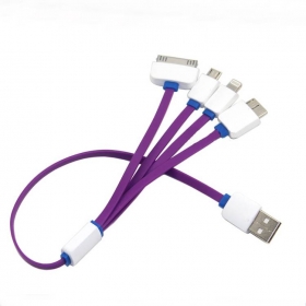 Universal 4 in 1 Mobile Phone USB Cable Charging Charger Cable for Samsung iPhone 4 5 6 Plus iPad Match Newest IOS 8