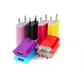 EUR 5V~1A USB Mobile phone Charger Adapter for iPhone Samsung and Others(Assorted Colors)