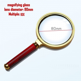 80MM 10X Handheld Magnifying Glass Magnifier Magnification