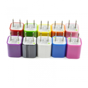 Universal 5V~1A USB Mobile phone Charger Adapter for iPhone Samsung and Others(Assorted Colors)-USA