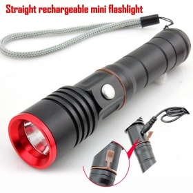ALONEFIRE Mini rechargeable Flashlight straight CREE XPE - R3 LED Flashlight 3 mode Torch Light Waterproof LED Flashlight - F21