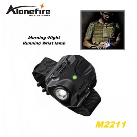 ALONEFIRE M2211 CREE XPE R2 LED 5 model Built-in battery Morning/Night Run Wrist lamp Tactical light flashlight