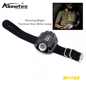 ALONEFIRE M1188 3W LED 5 model Built-in battery Tactical light Morning/Night Run Wrist lamp flashlight