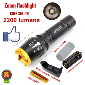 LED flashlight Portable Lighting lanterna led light CREE XM-L T6 Flashlight Hunter Finder Torch Indoor Outdoor night light-SK108