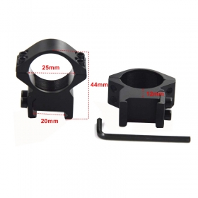 1pair 25mm scope mount Ring Profile 20mm Rail hunting accessories - M44