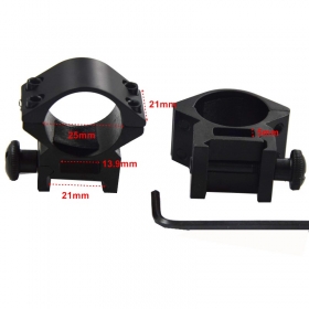 1pair 25mm 1 Inch 1" Ring Weaver Scope Torch Rail Mount 20mm Picatinny for Flashlight rifle scope - M45