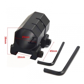 1pc hunting accessories 25mm Ring Barrel Mount 20mm Weaver Rail Mounts For Rifle Scopes Flashlights Laser Sight - Y47