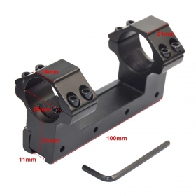 1pc Dual Ring 1"/25.4mm Ring Low Profile 11mm Dovetail Rail Scope Mount Dovetail Rail Top Waver Rail - L48