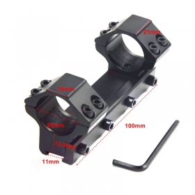 1PC 25mm mount 11mm Weaver Rail For Rifle Scope Through Mount 100mm length hunting accessories - L50