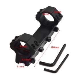 1pc 120mm long tactical hunting mounts 25mm Scope Ring Fits 11mm Dual Ring Picatinny Weaver Rail Mount - L53