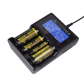 Battery charger with LCD screen 0.1A to 1.0A and max up to 0.5A*4 / 1.0A*2 for Li-ion Ni-MH/Ni-CD batteries Charger - VC4