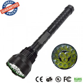 AloneFire HF15 Super Bright 15T6 18000 Lumens LED Tactical Defense Flashlight 15x Cree XM-L T6 5-Mode LED Torch Light