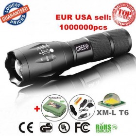 UltraFire E17/A100 CREE XM-L T6 led 2000Lumens Mini Zoomable Flashlight Torch light lamp with 1x18650 Rechargeable batteries