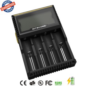 2015 New Nitecore D4 Digicharger LCD Display Nitecore Battery Charger Intelligent 2.0 Fit LI-ion 18650 14500 16340 26650