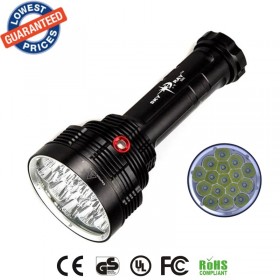 SKYRAY S88 Super bright waterproof 16xCREE T6 LED 18000Lm 3Mode Hard Light Battery 16T6 LED Flashlight Torch