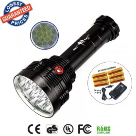 SKYRAY S88 16T6 Super bright 18000 Lumen 16xXML-T6 LEDFlashlight Strong Torch FlashLight 16T6 LED light+18650 battery+charger