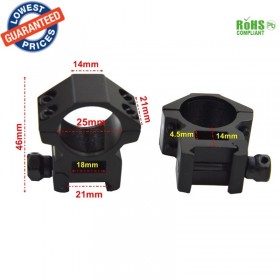 25DK-2/M-13 25mm Ring Weaver Scope Torch Rail Mount 20mm Picatinny for Flashlight rifle scope（1pair)