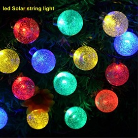 1set 30 LED 6M waterproof decorative copper globe solar powered led solar string lights outdoor Solar string light