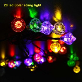 1set 20 led Bright Solar Powered Led String Light Fairy Starry lights Flower Decorative Indoor Outdoor Garden Christmas Tree