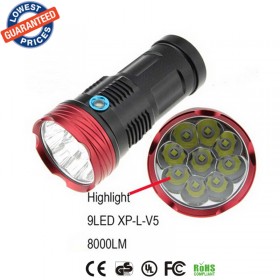 AloneFire super bright Rechargeable lantern XP-L V5R8-9 8500lumens led flashlight torch light