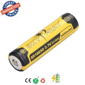 2psc/lot SKYRAY SR18650 3.7V 3400mAh Lithium Li-ion Rechargeable Protected Battery