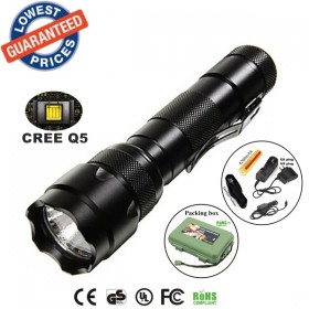 USA EU Hot sell Classic WF-502B Cree Q5 LED 1/3/5Mode Outdoor lighting Flashlights Torches lamps with 18650 battery charger