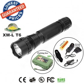 USA EU Hot sell Classic 501B 1/3/5Mode Cree XM-L T6 LED Police tactical hunting Flashlights Torches lamps with battery charger