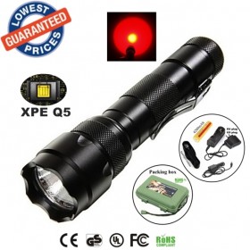 USA EU Hot sell UltraFire Classic WF-502B Cree XPE Red light LED 1 Mode Professional Outdoor lighting Flashlights Torches lamps with 18650 battery charger