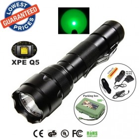UltraFire USA EU Hot sell Classic WF-502B Cree XPE Green lights LED 1 Mode Outdoor Work lighting Flashlights Torches lamps with 18650 batteries charger