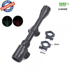 High definition 3-9X40E hunting Red green laser coordinates Scope Telescopic telescope