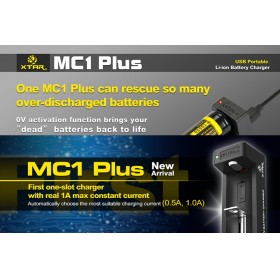 XTAR MC1 Plus Multifunctional USB Lithium Battery Charger 10440 14500 16340 18350 18650 26650 USB Port Lithium Li-ion Batteries